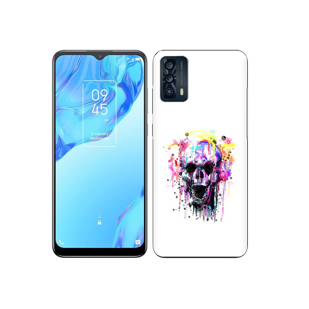 

Чехол MyPads Tocco для TCL 20B граффити череп, Прозрачный, Tocco