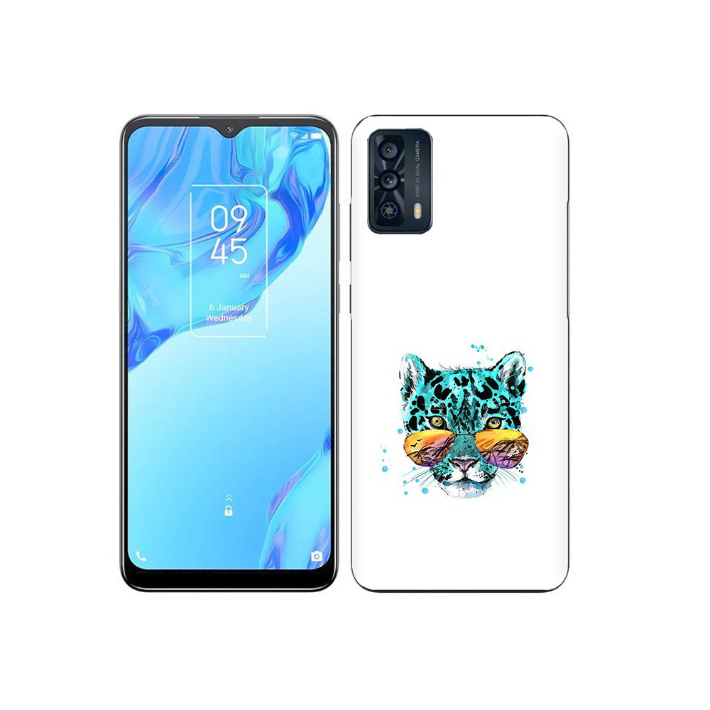 

Чехол MyPads Tocco для TCL 20B голубой лео, Прозрачный, Tocco