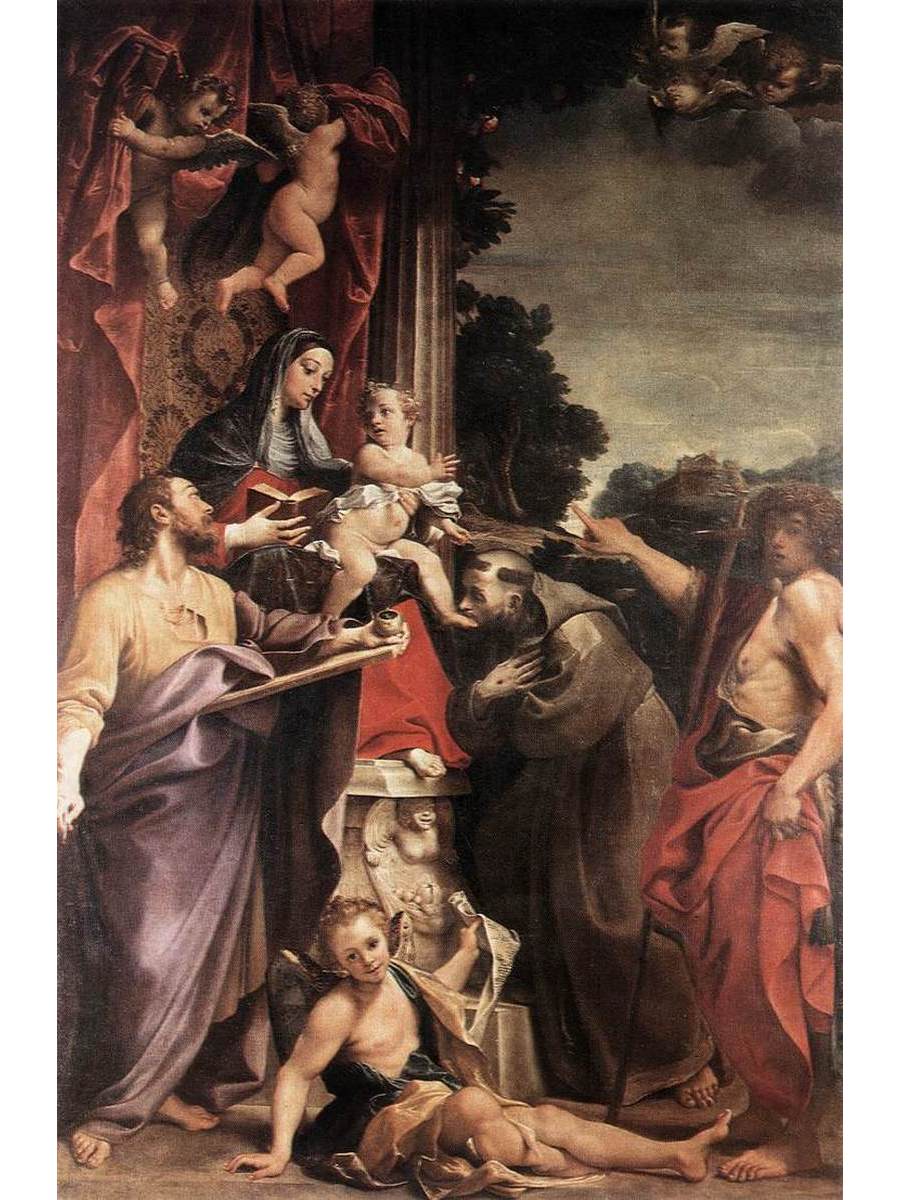 

Постер DRABS A2 Аннибале Карраччи Madonna Enthroned with St Matthew