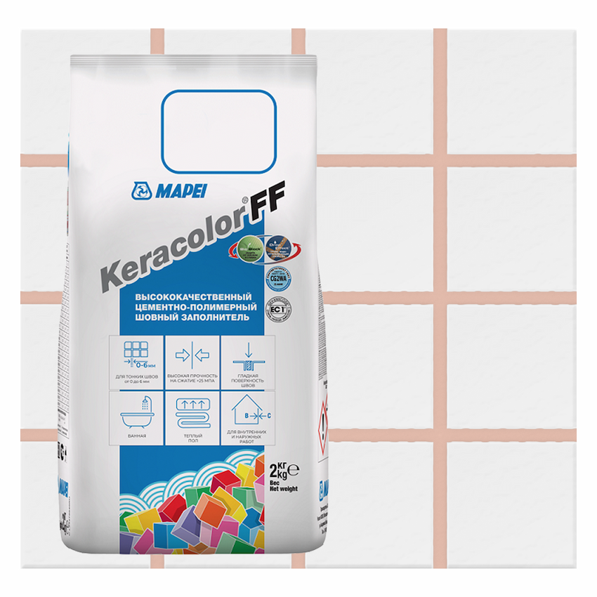 фото Цементная затирка keracolor ff 160 магнолия (2 кг) mapei