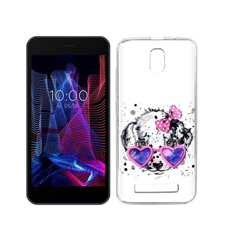 

Чехол MyPads Tocco для BQ 5047L Like долматинец в очках, Прозрачный, Tocco