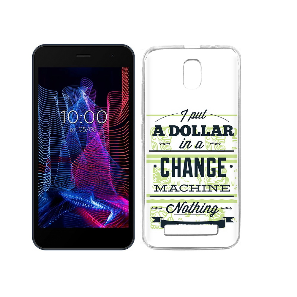 

Чехол MyPads Tocco для BQ 5047L Like доллар надпись, Прозрачный, Tocco