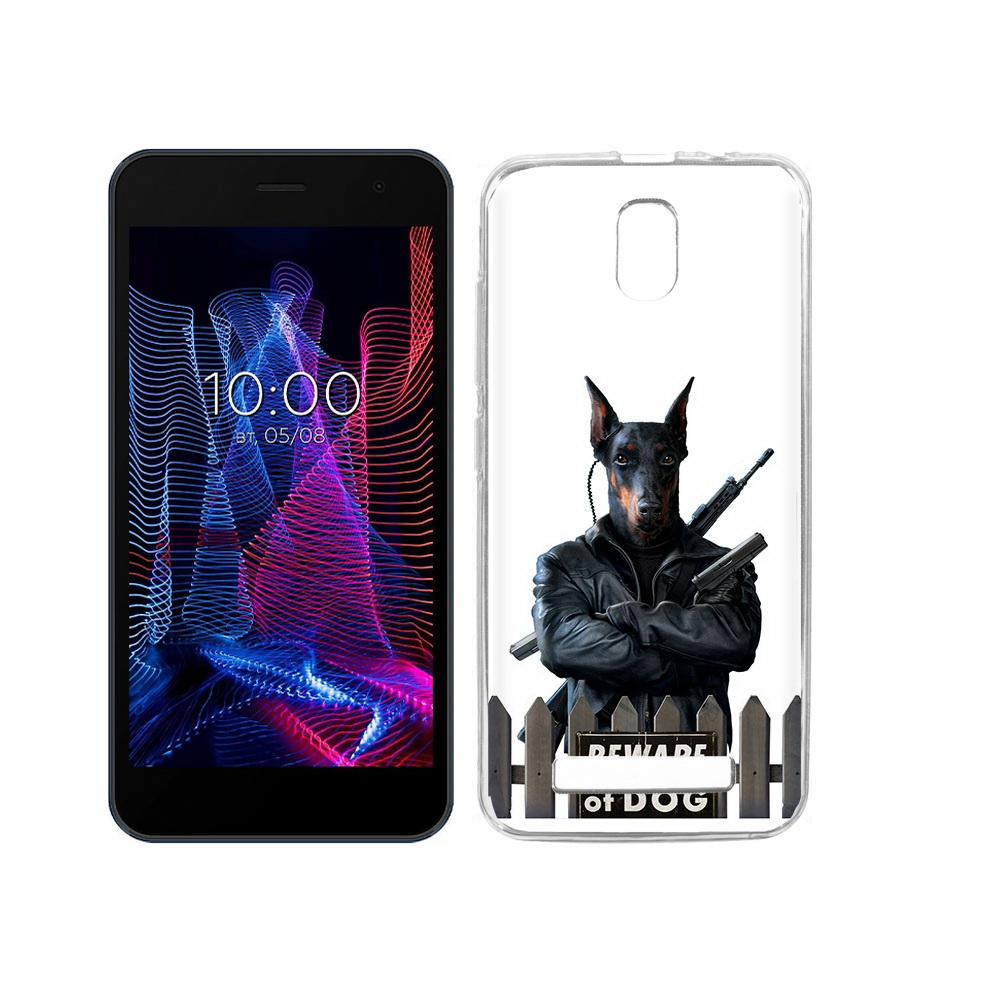 

Чехол MyPads Tocco для BQ 5047L Like доберман, Прозрачный, Tocco