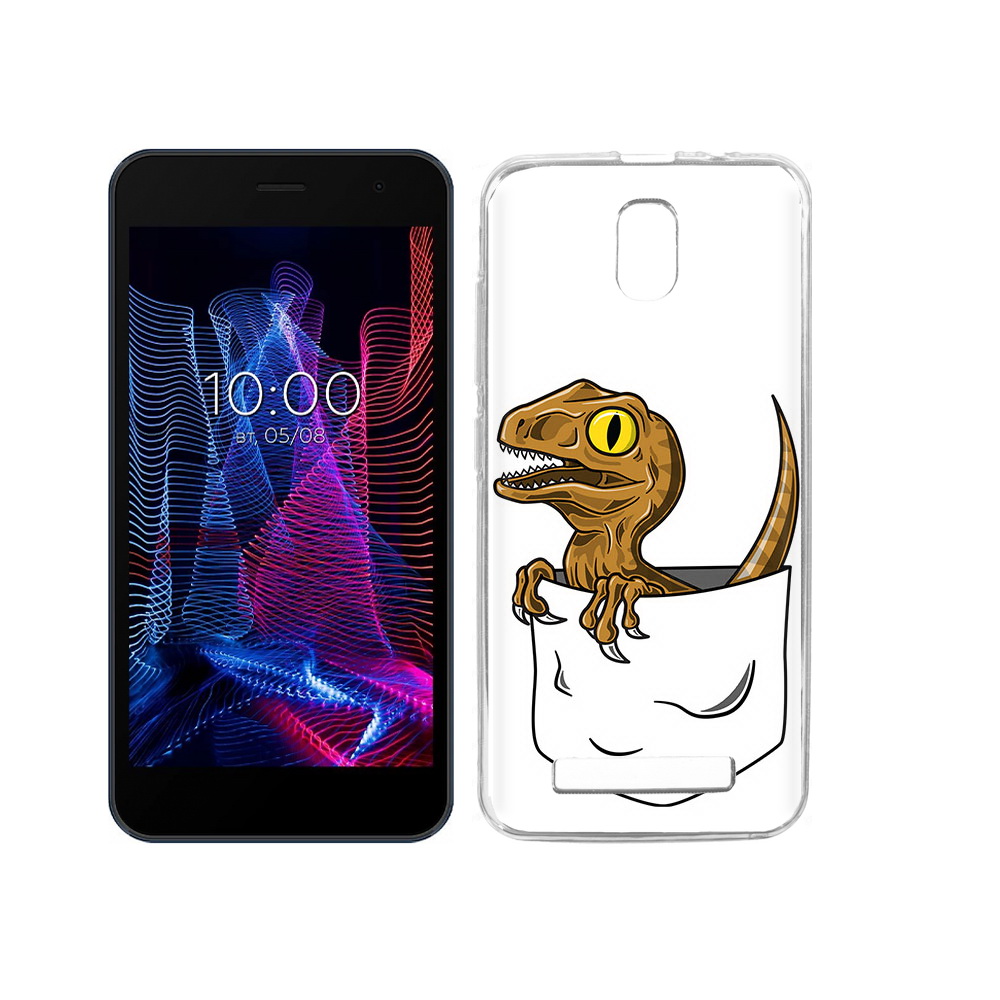 

Чехол MyPads Tocco для BQ 5047L Like динозавр в кармане, Прозрачный, Tocco