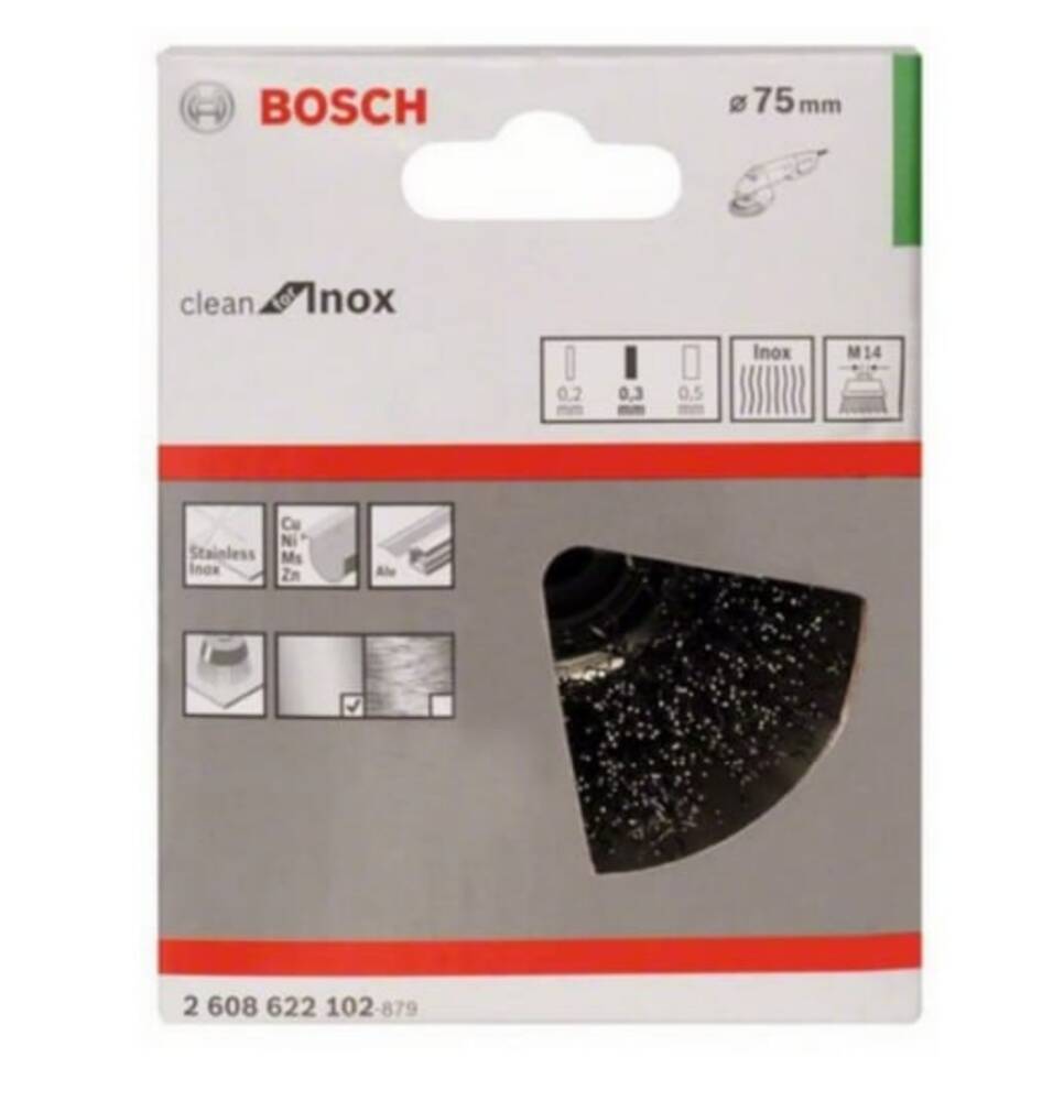 

Щетка круглая (75 мм; М14) INOX Bosch 2608622102