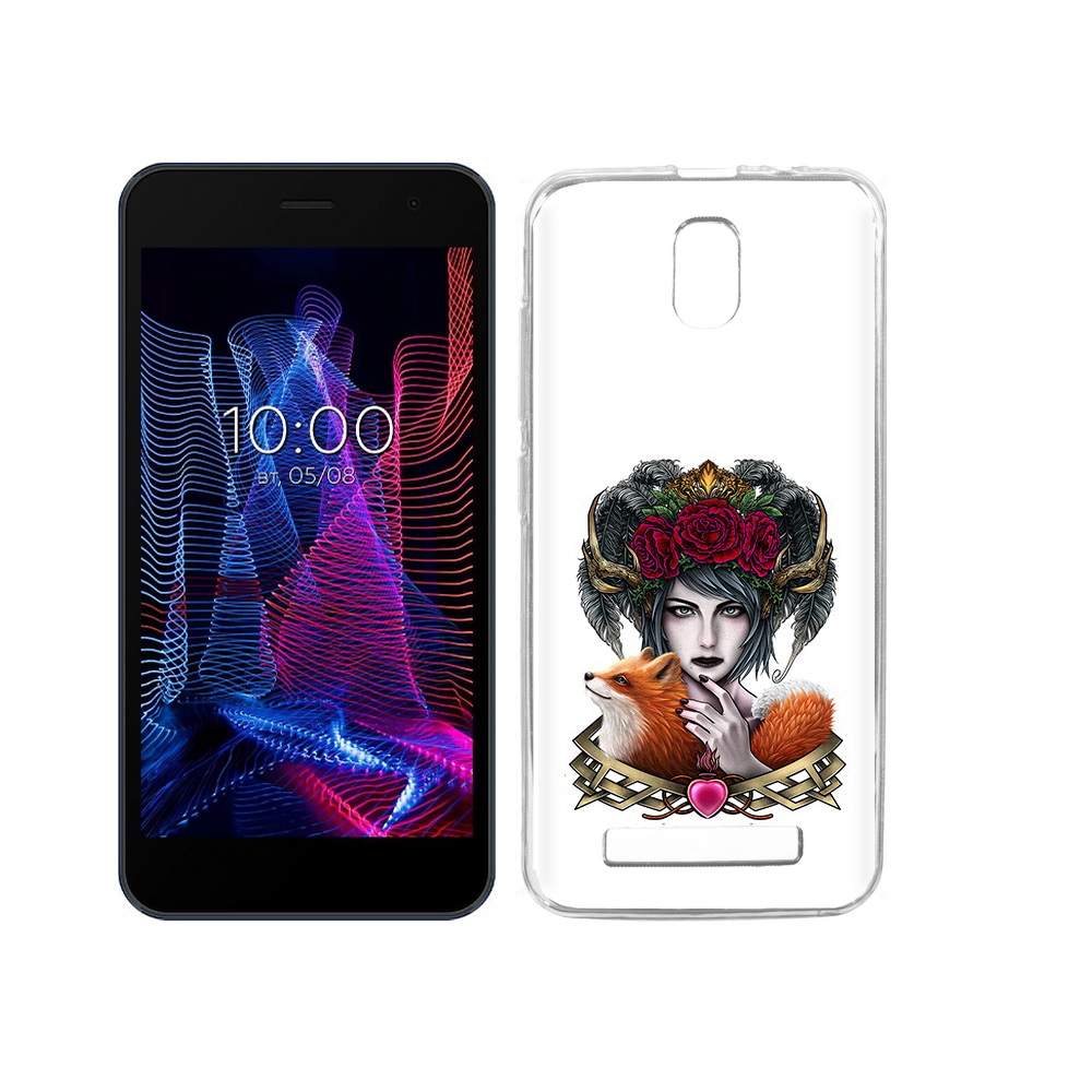 

Чехол MyPads Tocco для BQ 5047L Like девушка с лисой, Прозрачный, Tocco