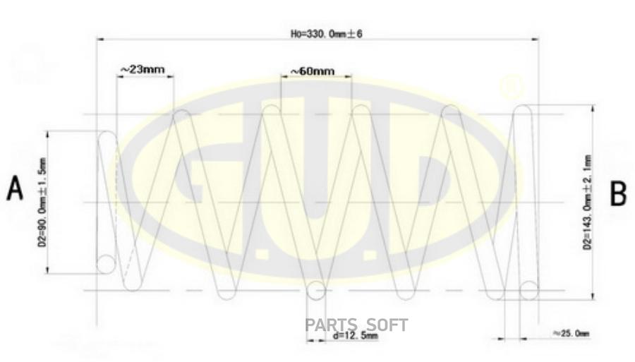 пружина Подвески G.U.D GCS085705