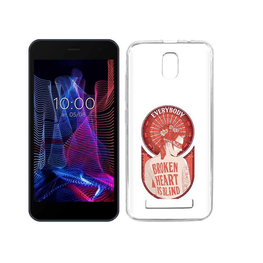 

Чехол MyPads Tocco для BQ 5047L Like девушка разбитое сердце, Прозрачный, Tocco