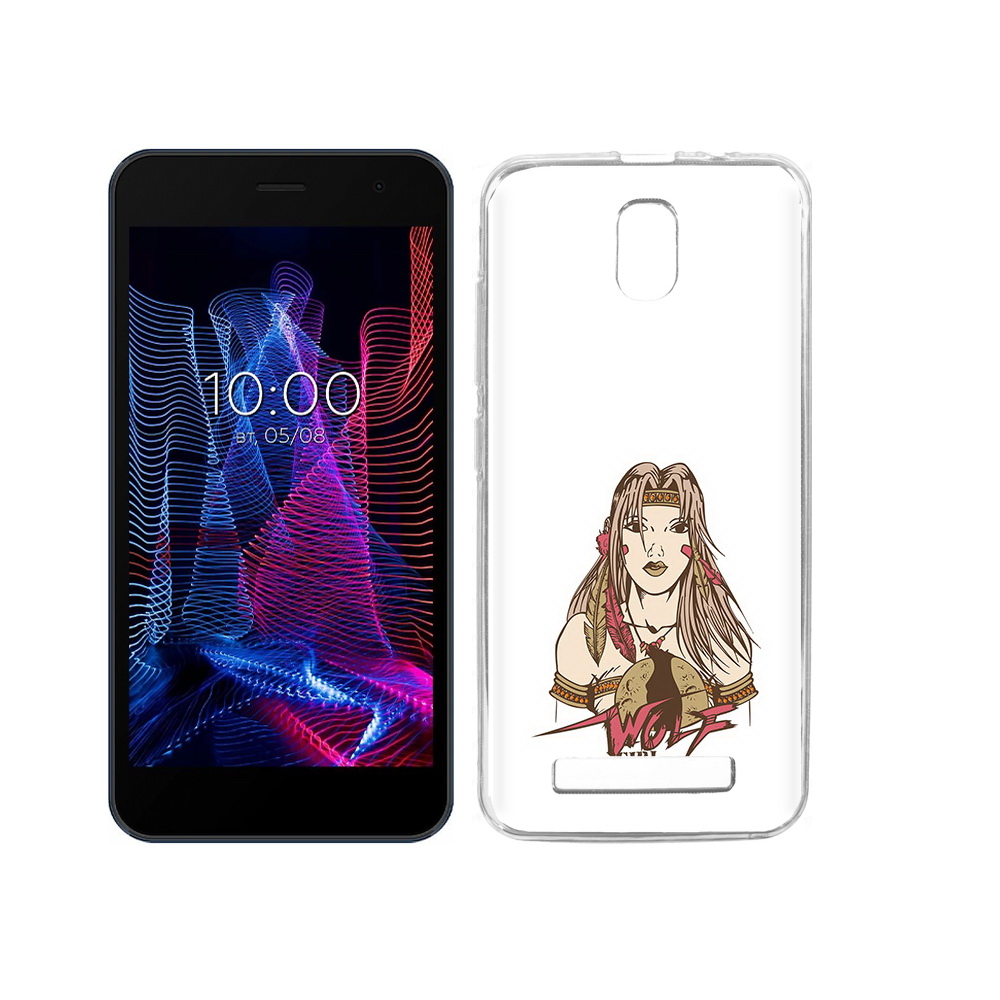 

Чехол MyPads Tocco для BQ 5047L Like девушка волк, Прозрачный, Tocco
