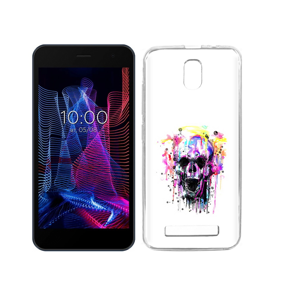 

Чехол MyPads Tocco для BQ 5047L Like граффити череп, Прозрачный, Tocco