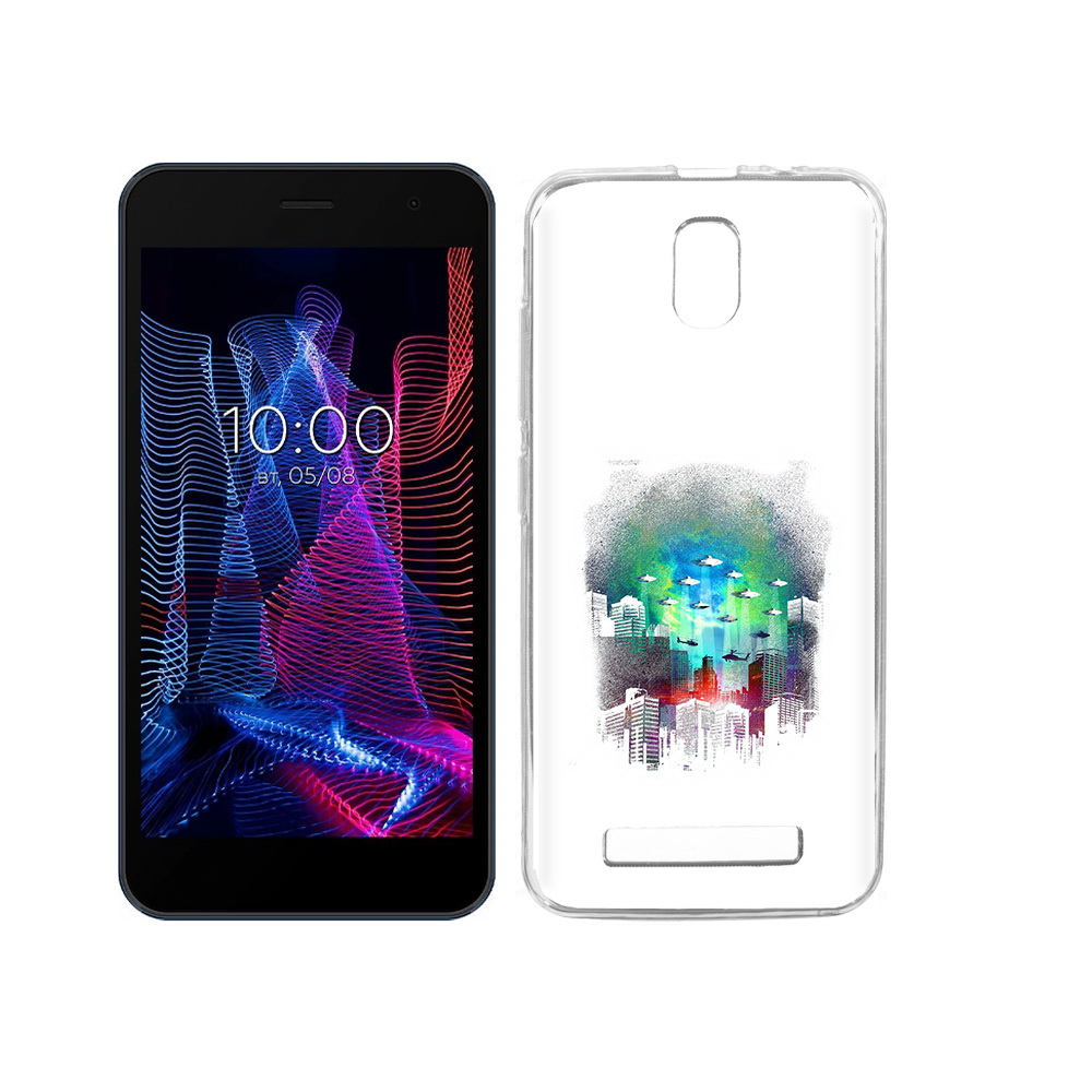 

Чехол MyPads Tocco для BQ 5047L Like город в свечении, Прозрачный, Tocco