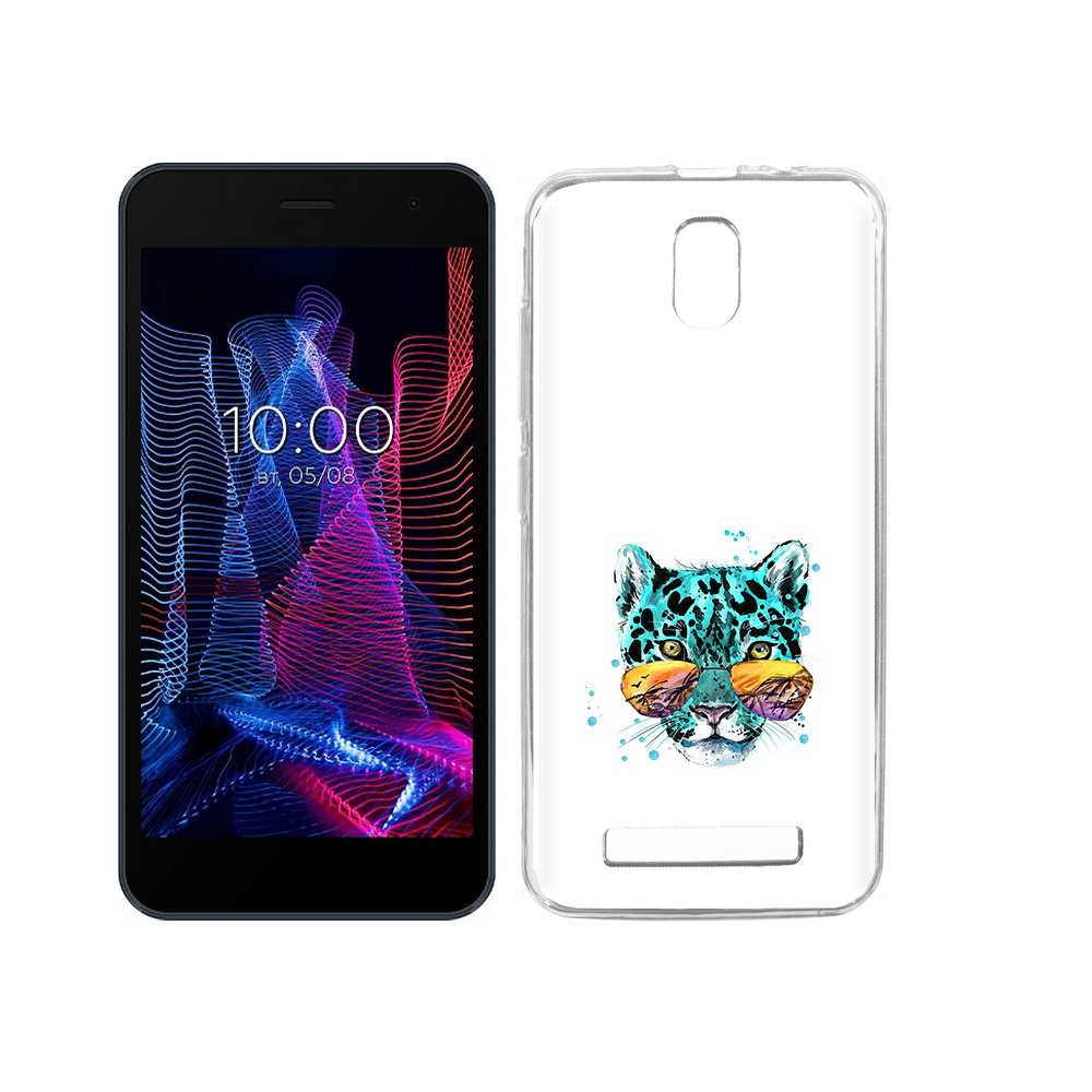 

Чехол MyPads Tocco для BQ 5047L Like голубой лео, Прозрачный, Tocco