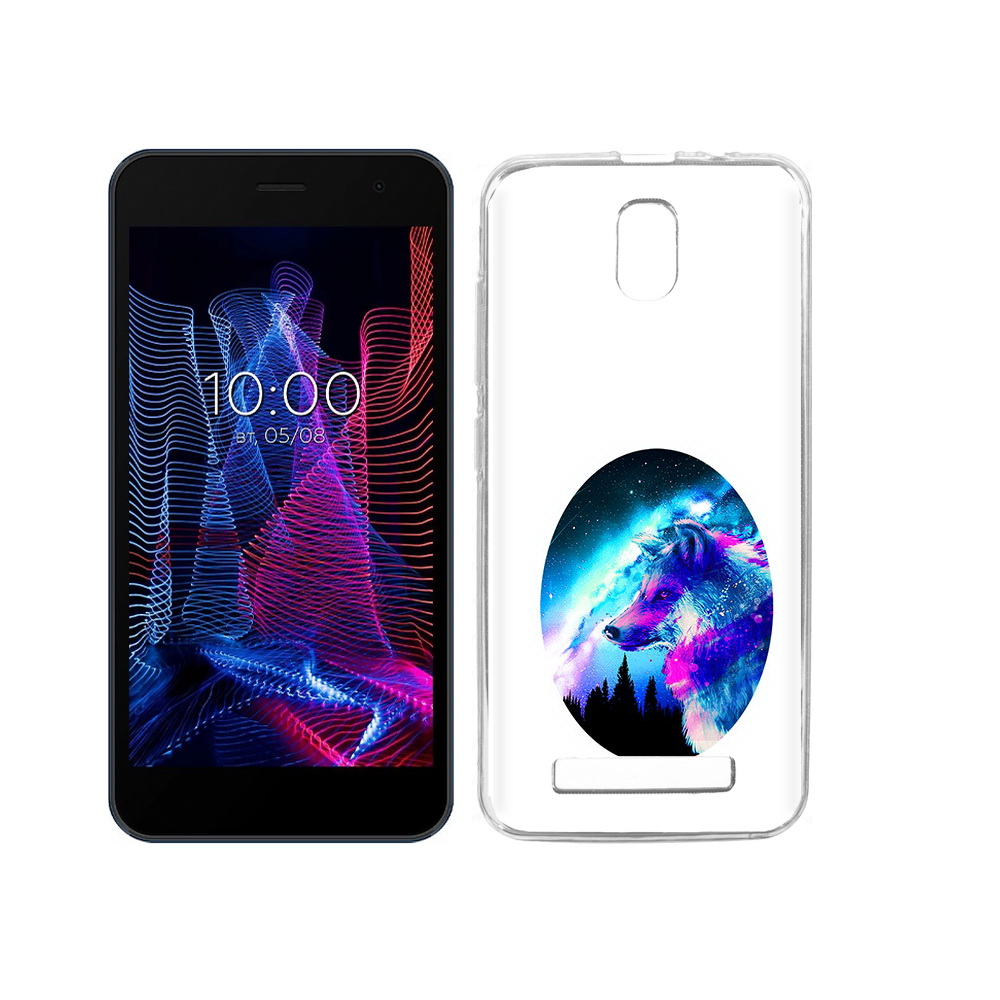 

Чехол MyPads Tocco для BQ 5047L Like голубой волк, Прозрачный, Tocco