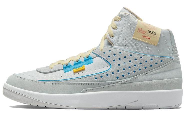 

Кеды унисекс Jordan union la x Air Jordan 2 retro sp grey fog серые 44.5 EU, Серый, union la x Air Jordan 2 retro sp grey fog