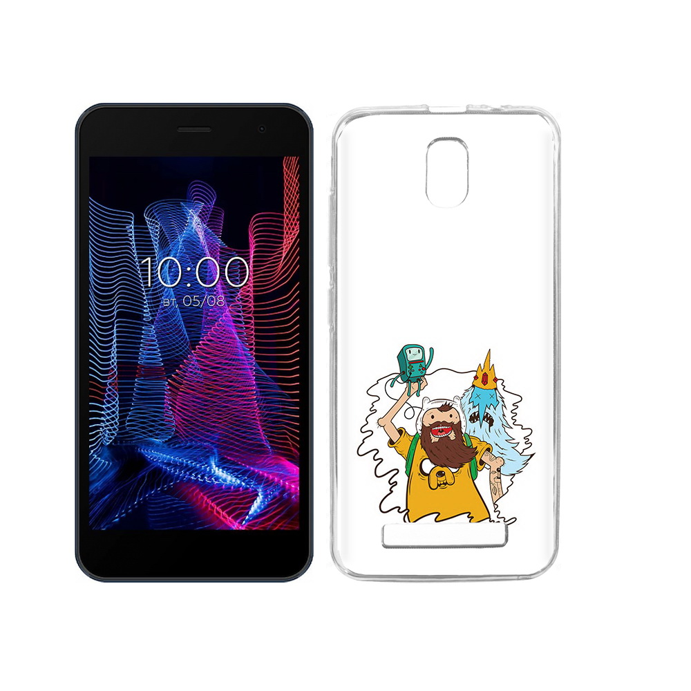 

Чехол MyPads Tocco для BQ 5047L Like время приключений старый Финн, Прозрачный, Tocco