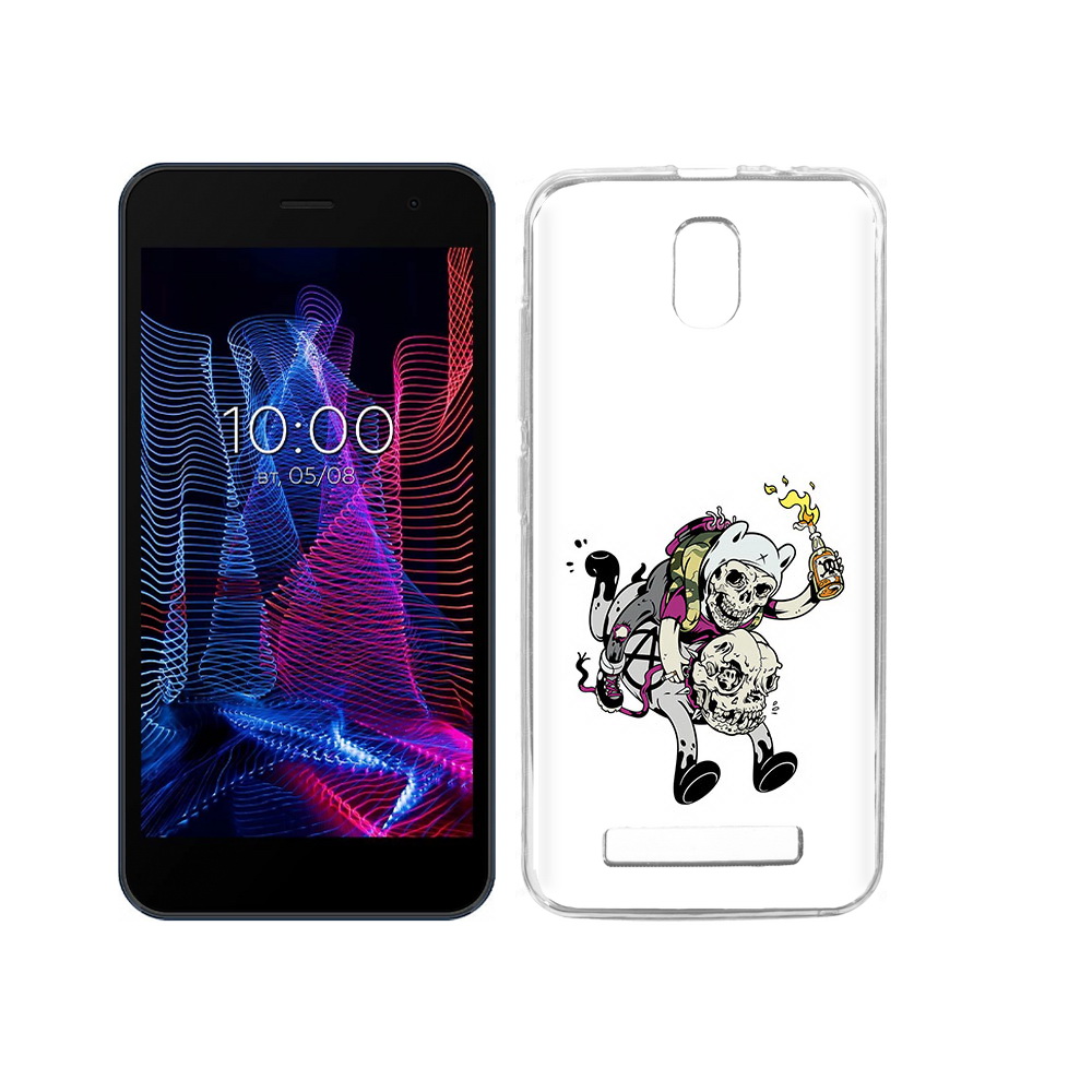 

Чехол MyPads Tocco для BQ 5047L Like время приключений скелеты, Прозрачный, Tocco