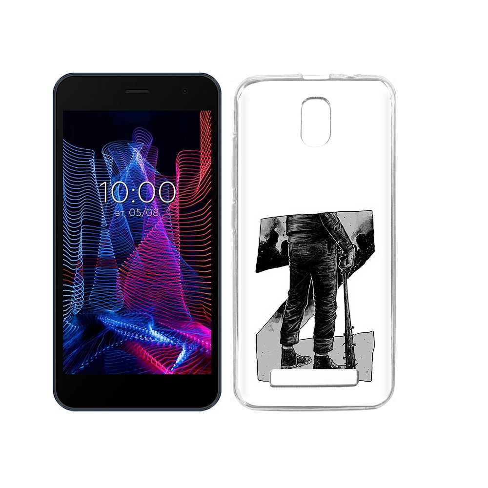 

Чехол MyPads Tocco для BQ BQ 5047L Like воин черно белый, Tocco