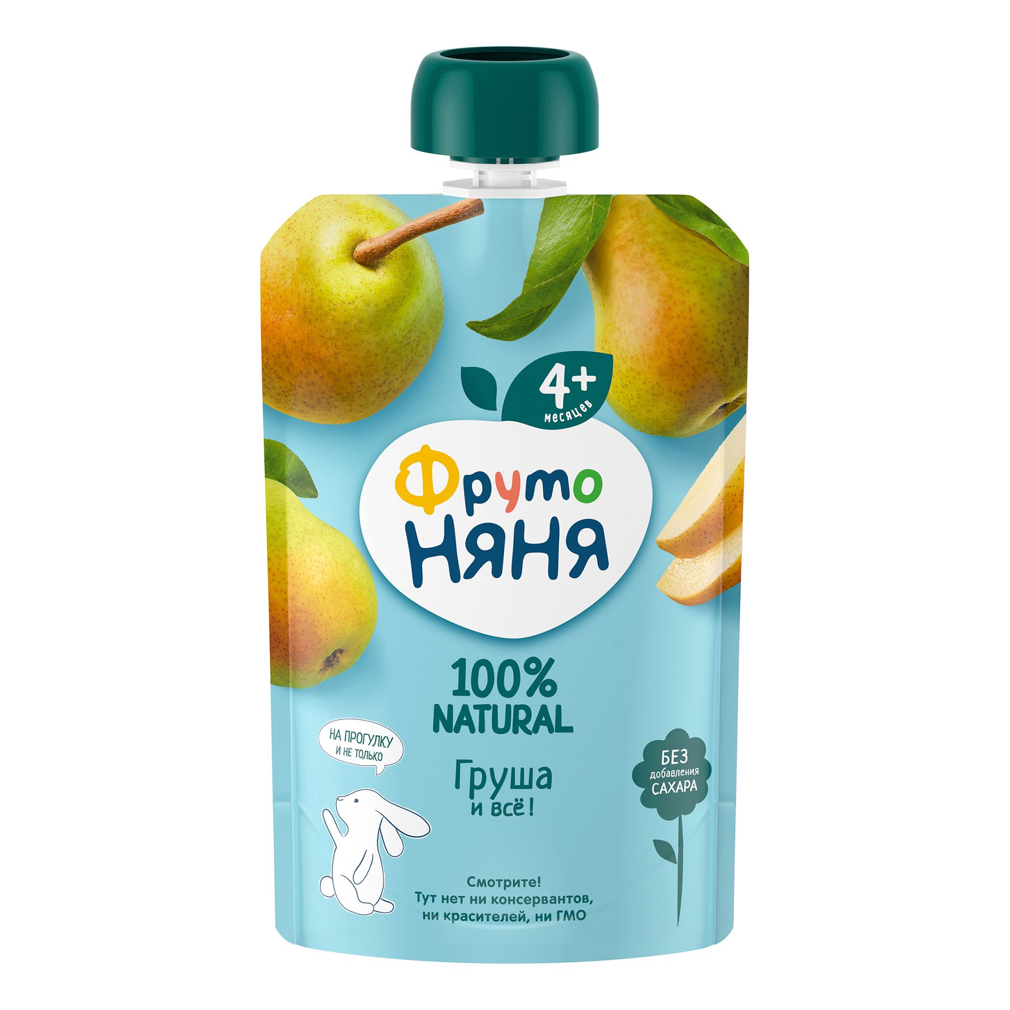 

Пюре фруктовое ФрутоНяня из груш с 4 мес. 90 г, 1 шт., Груша пауч
