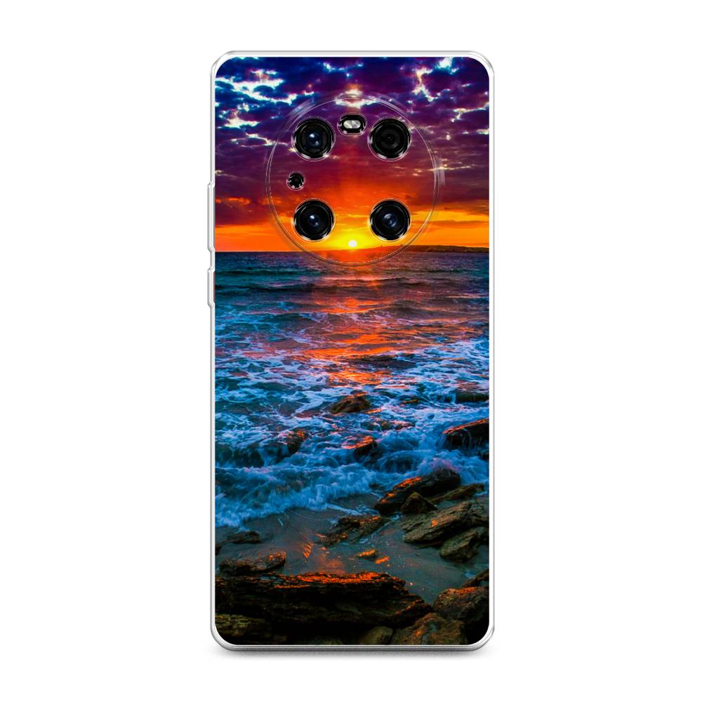 

Чехол на Huawei Mate 40E Pro "Закат 1", Оранжевый;синий, 6107550-2
