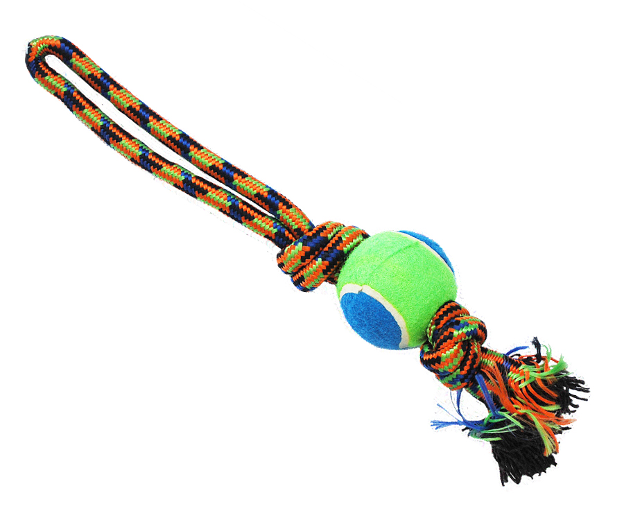 Игрушка для собак N1 Грейфер Веревка плетеная с мячом, 36 см