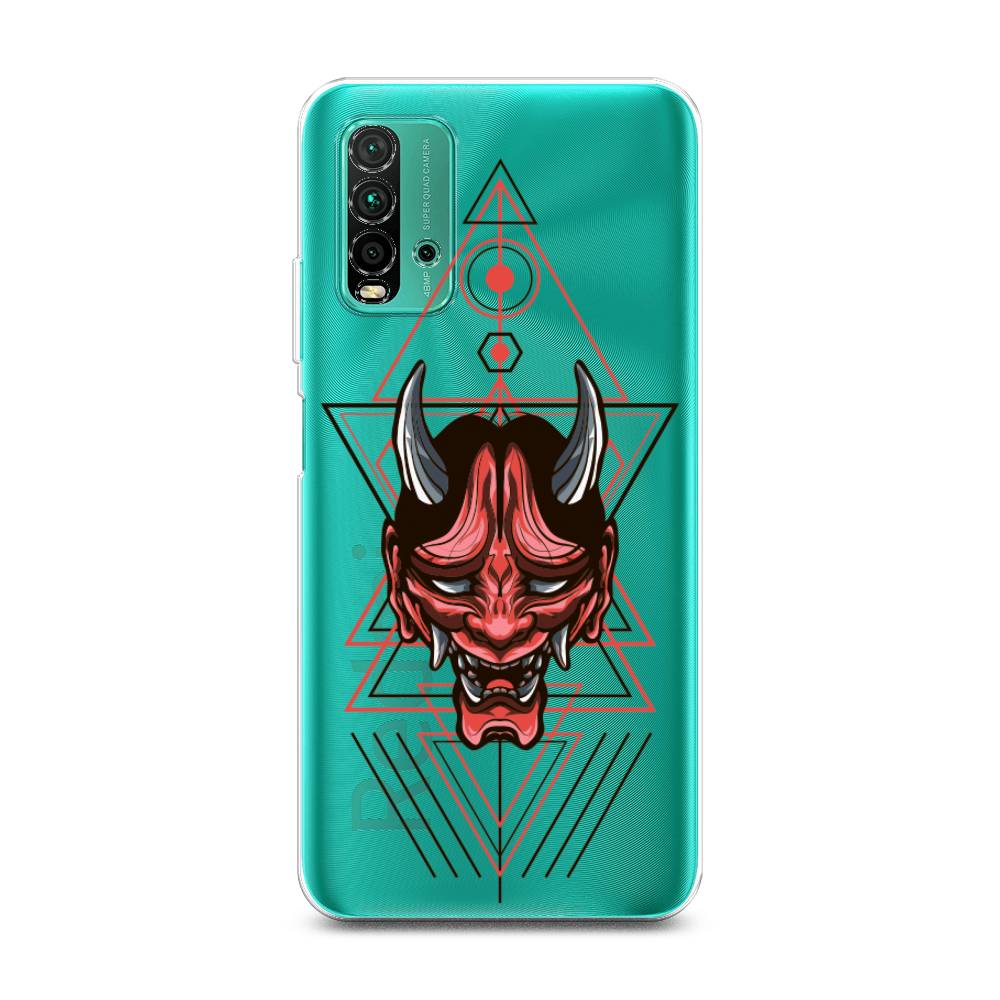 

Чехол для Xiaomi Redmi 9T "Hanya Oni mask", Серый;красный;черный, 39850-4