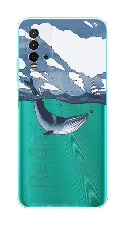 

Чехол на Xiaomi Redmi 9T "Большой кит", Синий, 39850-1
