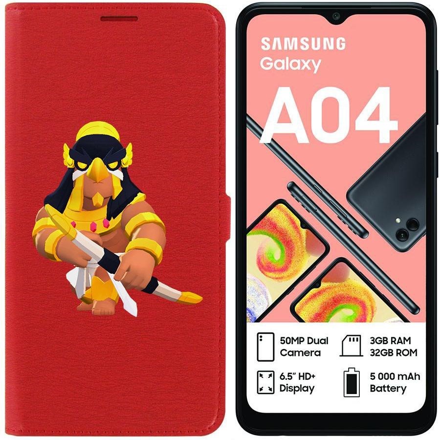 

Чехол-книжка Eco для Samsung Galaxy A04 (A045) Brawl Stars-Бо Хорус (красный)