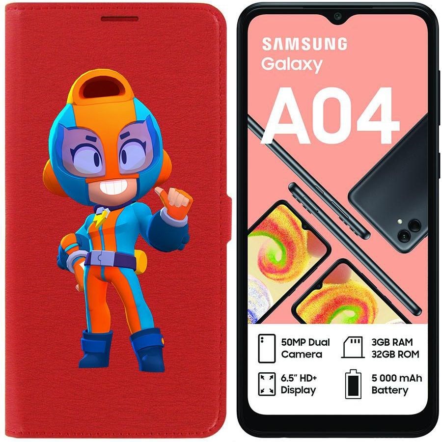 

Чехол-книжка Eco для Samsung Galaxy A04 (A045) Brawl Stars-GT Макс (красный)