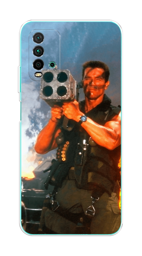 

Чехол на Xiaomi Redmi 9T "Арнольд Шварцнеггер с базукой", Голубой;коричневый, 39850-6