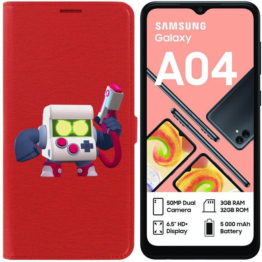 

Чехол-книжка Eco для Samsung Galaxy A04 (A045) Brawl Stars-8-БИТ классический (красный)