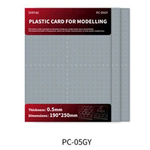 

PC-05GY DSPIAE Пластиковый лист для моделирования 0.5 мм, 190х250 мм, PC-05GY