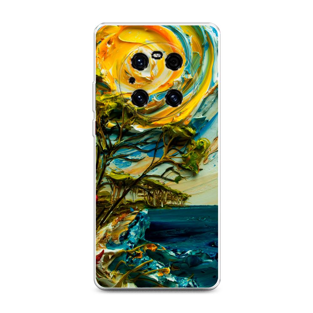 

Чехол на Huawei Mate 40E Pro "Солнце живопись", Желтый;синий, 6107550-4