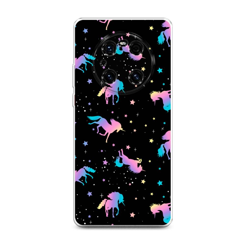 

Чехол на Huawei Mate 40E Pro "Единороги градиент", Черный;розовый;голубой, 6107550-1