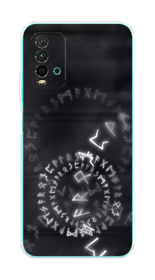 

Чехол на Xiaomi Redmi 9T "Руны", Серый;черный, 39850-3