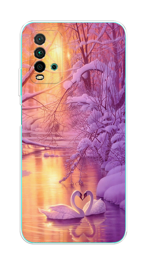 

Чехол на Xiaomi Redmi 9T "Зима 1", Фиолетовый;желтый, 39850-2