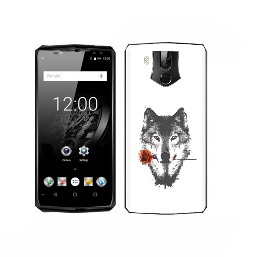 

Чехол MyPads Tocco для Oukitel K10 волк с розой, Прозрачный, Tocco