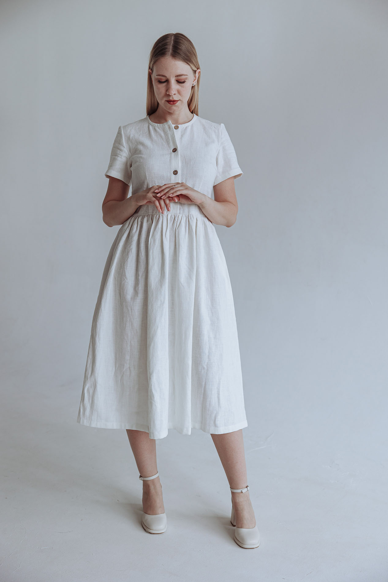 Платье женское Kinfolk Clothes базовое белое M