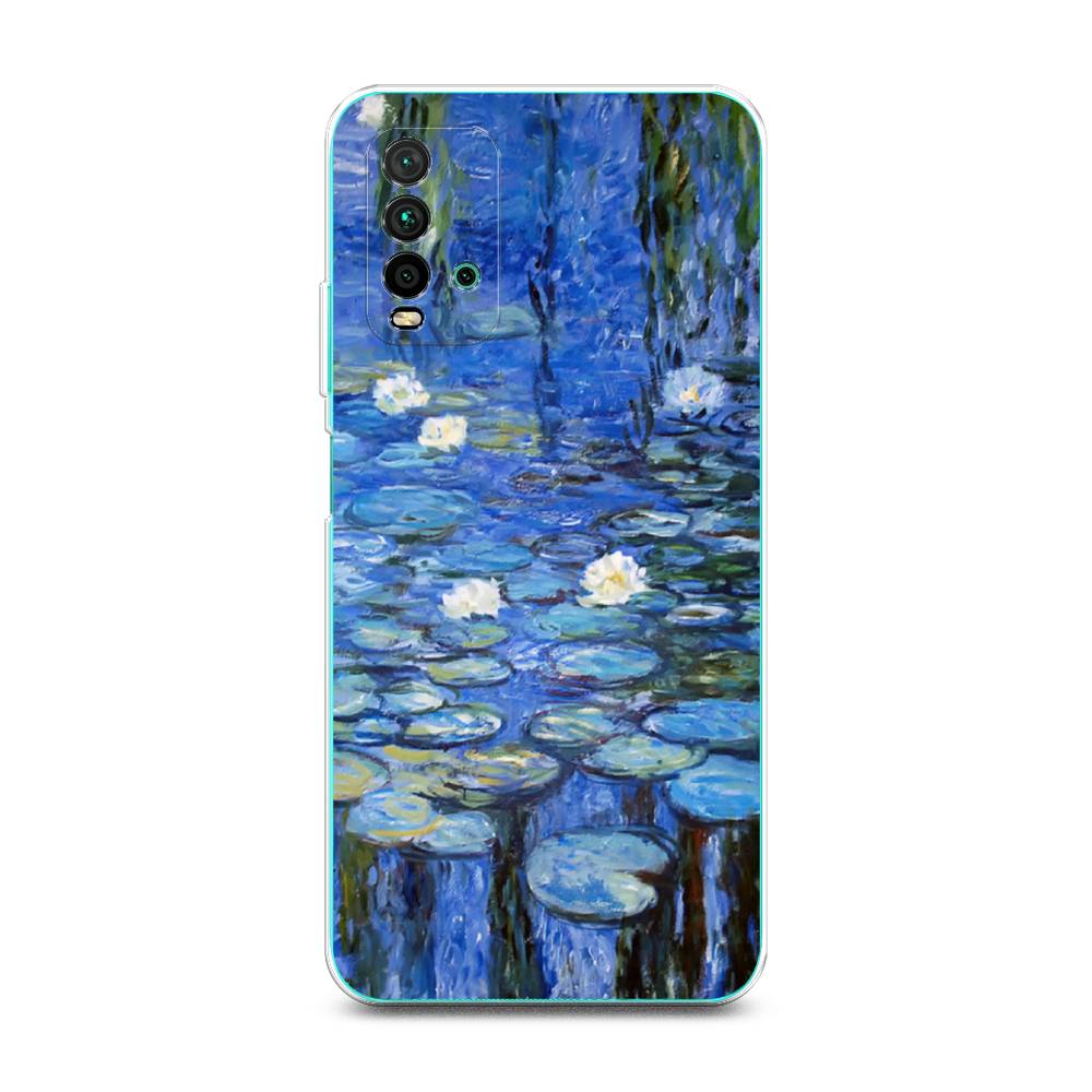 

Чехол для Xiaomi Redmi 9T "Нарисованный пруд", Синий;зеленый, 39850-4