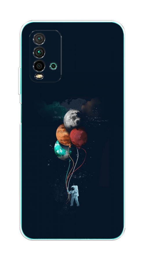 

Чехол на Xiaomi Redmi 9T "Космонавт с шариками", Разноцветный, 39850-4