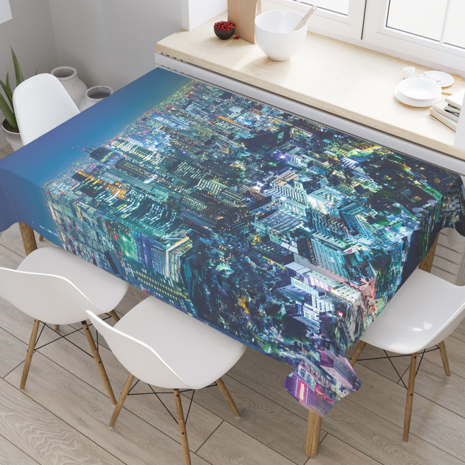 

Скатерть прямоугольная JoyArty "Парижские ночи" из оксфорда, 120x145 см, Парижские ночи