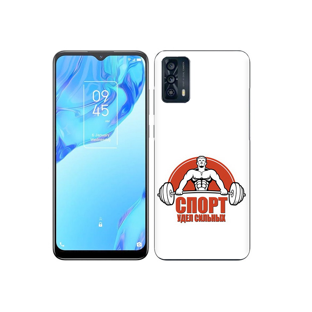 

Чехол MyPads Tocco для TCL 20B бодибилдинг спорт, Прозрачный, Tocco