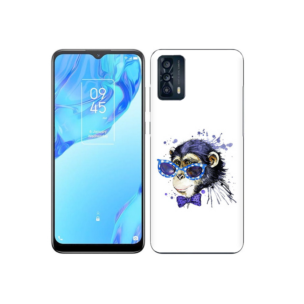 

Чехол MyPads Tocco для TCL 20B акварельная обезьяна, Прозрачный, Tocco