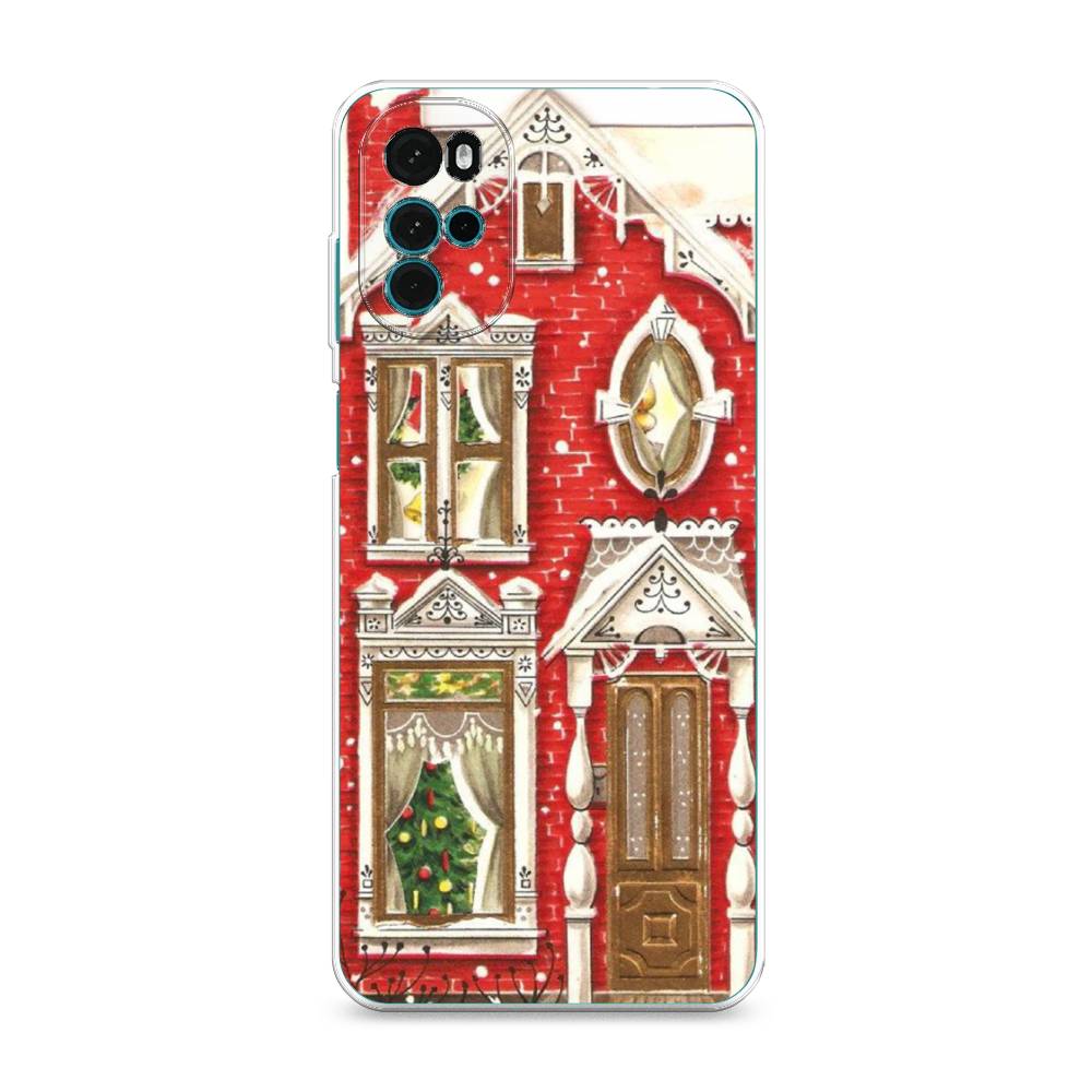 

Чехол на Motorola Moto G22 "Пряничный домик", Белый;красный;зеленый, 243150-5