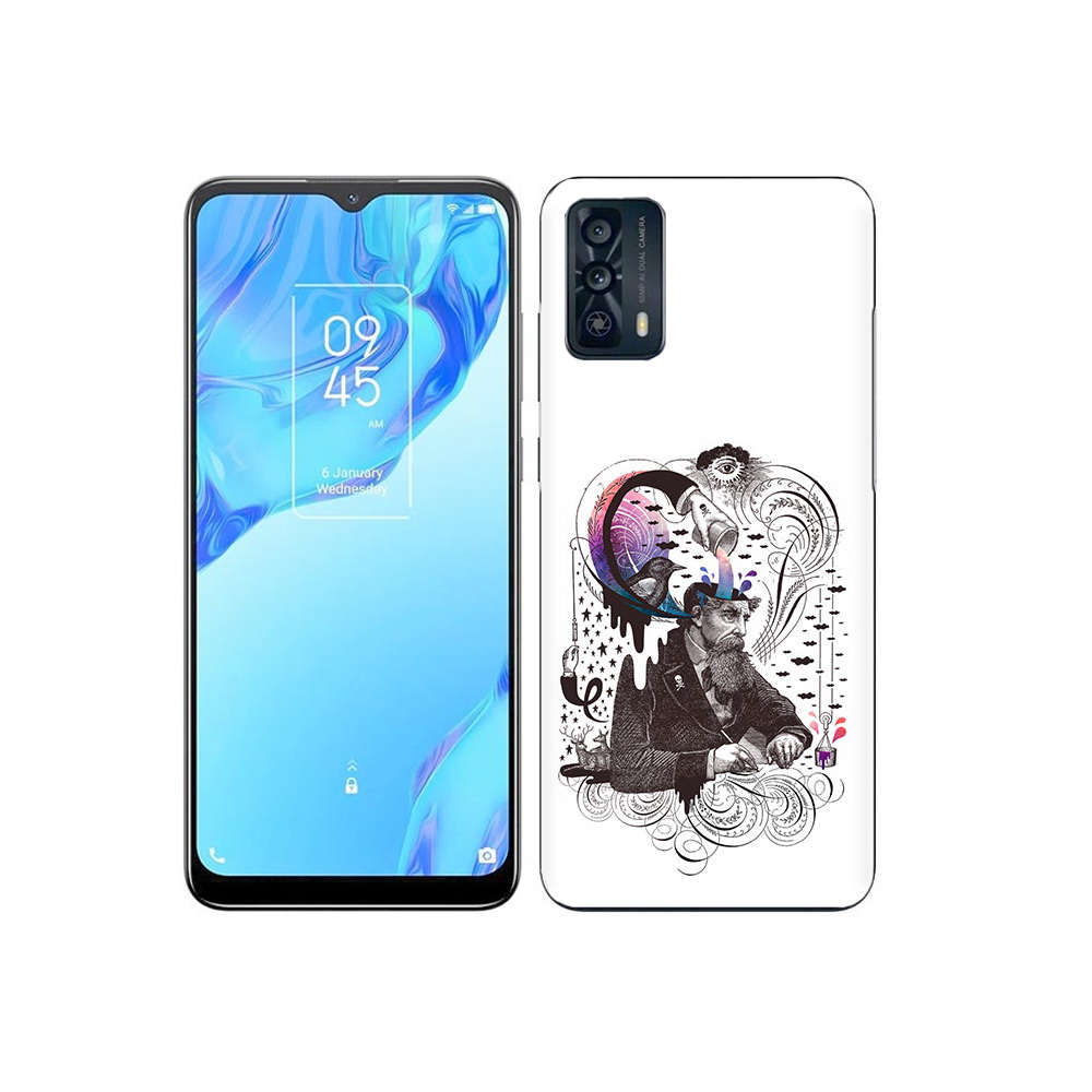 

Чехол MyPads Tocco для TCL 20B абстракция думающий мужчина, Прозрачный, Tocco