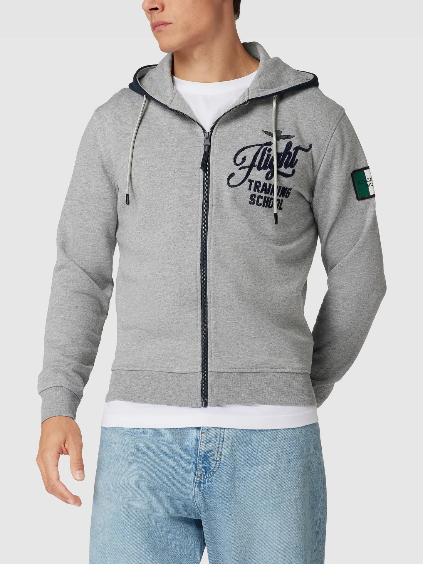 

Толстовка мужская Aeronautica Militare FE1783F488 серая 48 RU, Серый, FE1783F488