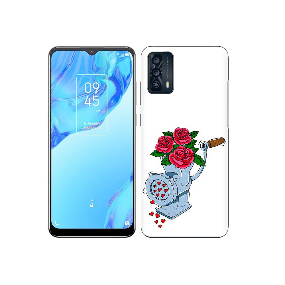 

Чехол MyPads Tocco для TCL 20B Цветочные сердца, Прозрачный, Tocco