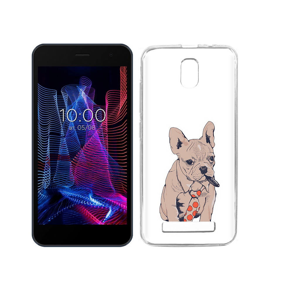 

Чехол MyPads Tocco для BQ 5047L Like бульдог с сигарой, Прозрачный, Tocco