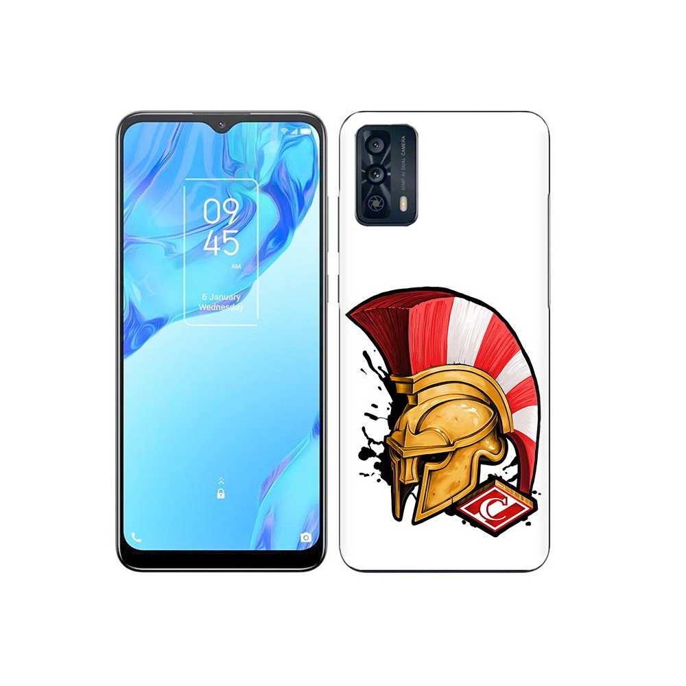 

Чехол MyPads Tocco для TCL 20B ФК спартак шлем, Прозрачный, Tocco