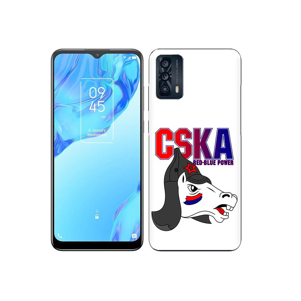 

Чехол MyPads Tocco для TCL 20B ФК ЦСК лошадка россия, Прозрачный, Tocco