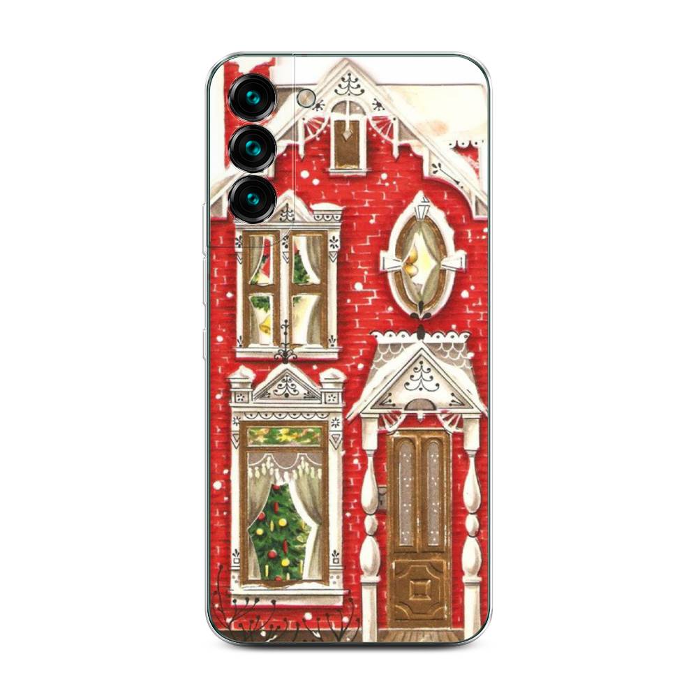 

Чехол на Samsung Galaxy S22 Plus "Пряничный домик", Белый;красный;зеленый, 2103950-5